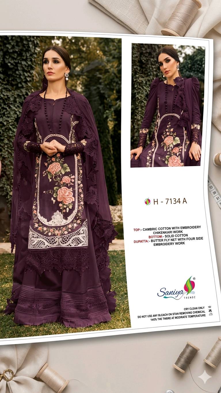 Designer Embroidered Party Wear Suit with Butterfly Net Dupatta